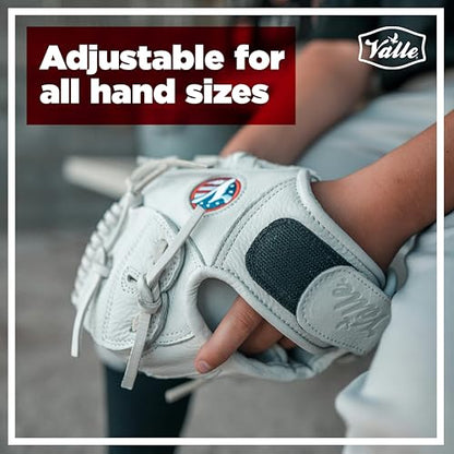 Valle Eagle 8S Strap-Back Small Pocket 8” Baseball Training Glove - Infield Soft Leather Mitt for Fielding - Practice Gear, Softball Trainer, Sports Essentials - Right or Left Hand Throw