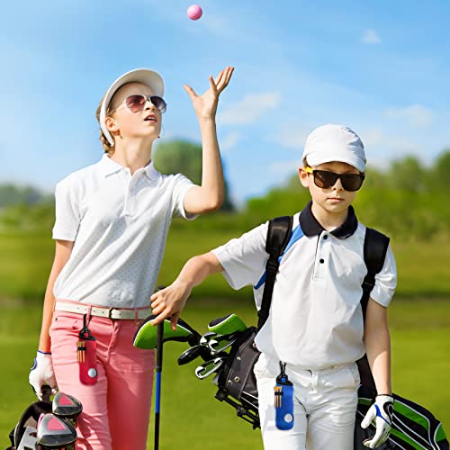 4 Pieces Golf Tee Holder Golf Ball Carry Bag Pouch Ball Holder Keychain Belt Clip Gifts Accessories
