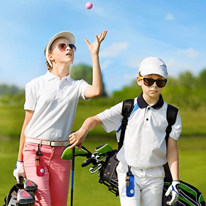 4 Pieces Golf Tee Holder Golf Ball Carry Bag Pouch Ball Holder Keychain Belt Clip Gifts Accessories