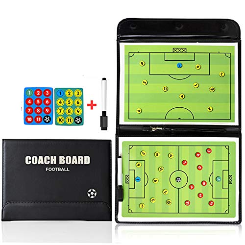 FantasyDay Soccer Coaching Tactical Board, Portable Magnetic Football Coach Blackboard Futsal Tactics Strategy Board - Sport Gift Training Assistant Equipment KIt with Player Markers, Pen and Eraser - color: #2