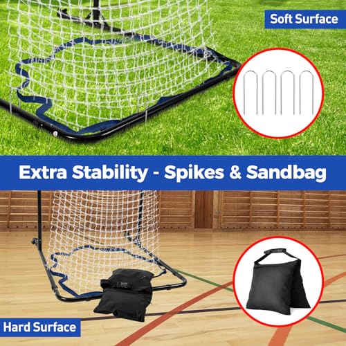 Volleyball Setter Training Equipment 8 Adjustable Heights,Sturdy and Durable 130inch Volleyball Setter Training Net 6 Adjustable Angles for Indoor and Outdoor Training - color: Red
