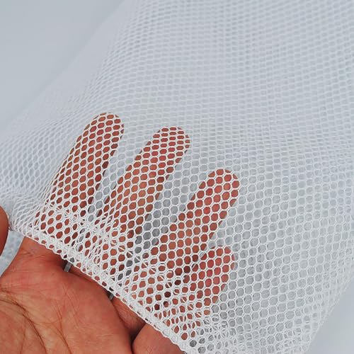 2 Pcs 35x40cm Drawstring Organizer Storage Bags White Sports Ball Bags See Through Mesh Bags Net Tote Bags Gym Equipment Mesh Bags with Cord Lock Closure