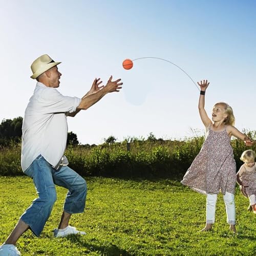 Reaction Training Ball with Adjustable Wrist Strap, Basketball Reflex Trainer, High-Elasticity Rubber, Agility Exercise Equipment
