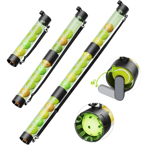 17 Balls Pickleball Ball Retriever & Ball Holder Storage with Strap, Back Saver for Pickleball Accessories, Quick for Pickleball Tube Ball Pickup