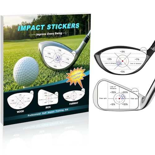 Golf Impact Stickers, High-Resolution Impact Tape for Irons, Woods & Fairway Clubs, Swing Training Aid for Home Practice, Nets & Golf Simulators, Essential Golf Accessories for Men & Women - style: Right-handed - 140 Pcs (Drivers 60, Irons 80)