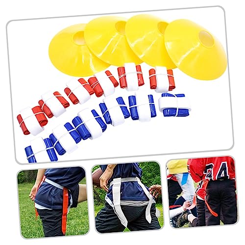 1Set Multi Use Football Waist Flag Set Belts Flags for Youth Rugby Games Outdoor Training Activities