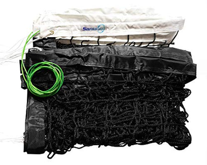 Sanung 32 FT x 3 FT Volleyball Net, Professional Training Standard Size Replacement Sports Volleyball Net for Backyard Beach Pool Indoor Outdoor Use Without Poles
