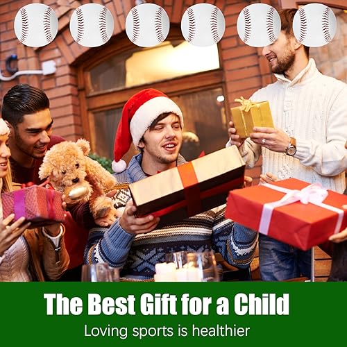 Official Size Practice Training Baseballs 12 Balls Pack Blank Baseball Sports Youth/Adult for League Play, Pitching, Batting, Fielding, Autograph, Gifts(One Dozen)