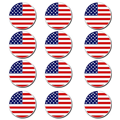 FINGER TEN Golf Ball Marker with Hat Clip or Marker Only, Metal Golf Ball Markers Assorted Designs for Putting Green, Portable Golf Accessories for Men Women - color: American Flag
