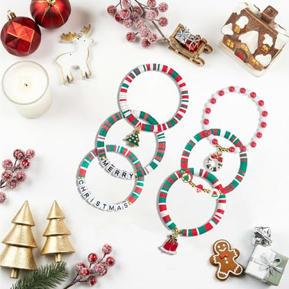 OHOME Stocking Stuffers - 6 Pack Bracelets for Teen Girls Women | Christmas Gifts for Teens Men Adults - Christmas Decorations Accessories Shirts Outfits | Xmas Sweater Dresses for Girls 2025 - style: Christmas