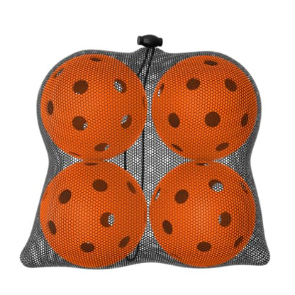 Great Call Athletics | Indoor Pickleballs USA Pickleball Approved Official 26 Hole Balls Sports Tournament Pack Free Mesh Bag - color: Orange, style: 4 Pack