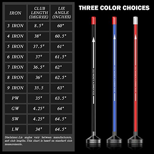 Golf Magnetic Alignment Rods,Golf Club Alignment Sticks,Magnetic Swing Training Aid Accessories Visualize Calibrate Golf Shots,hit the Target with the Right Golf Swing,Golf Gift