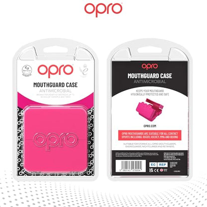 OPRO Mouth Guard Case (Pink) Long-Lasting Freshness and Hygiene with Biomaster Protection – Hygienic Retainer Case for Mouthguards, Night Guards, Retainers & Snore Guards - color: Pink