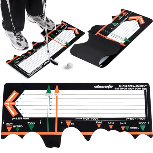 WinnerWhy Golf Training Mat Practice Swing Mat Practice Equipment for Beginner Posture Assistance Entry Level Golf Stance Corrector Indoor Outdoor