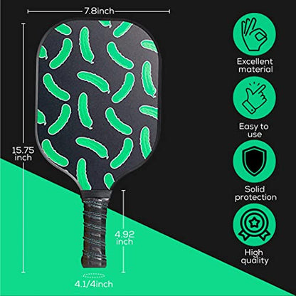 Pickleball Paddle Set of 2 with Pickles - USAPA Approved - Carbon Fiber Rackets, 4 Honeycomb Core Balls, Grip Portable Racquet Cover Case Bag Gift Kit for Men and Women