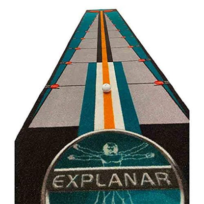 Explanar Golf Putting Mat - 4 Meter (13 Feet) - Indoor Golf Putting Trainer Helping Golfers Improve Putting Visualization, Accuracy and Alignment