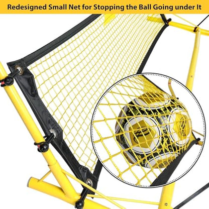 Upgraded Portable Soccer Trainer, 2 in 1 Soccer Rebounder Net