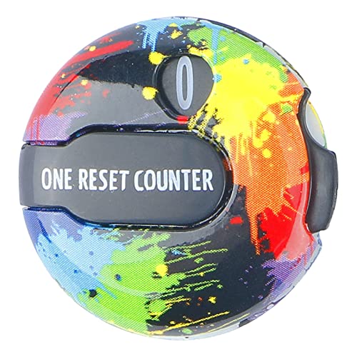 Golf Score Counter Strokes 1 Touch Reset Up to 12 Shots Small Attachment Counters Clickers Clip to Golfers Glove Bag Hat Simple Attachment Scorekeeper - color: Bright Color