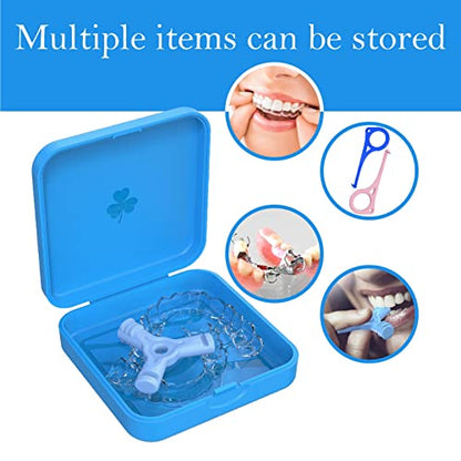 Retainer Case, ARGOMAX Aligner Case, Braces Box, 2 Piece Orthodontic Box (Blue). - color: Blue