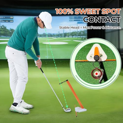 Visual Lock Golf Training Aid – Instant Head Stability & Swing Plane Trainer – Master Swing Path, Fix Swaying, and Correct Slices for Driver & Irons