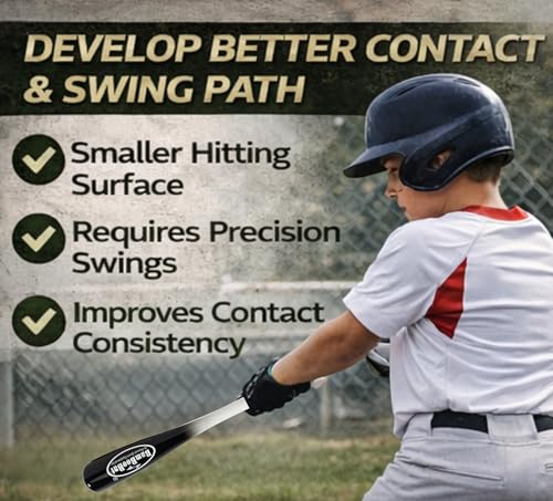 BamBooBat by PINNACLE SPORTS EQUIPMENT INC. Adult Baseball and Softball Wood One Hand Training Bat- 18 Inch or 21 Inch