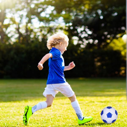 Soccer Ball Size 2,3,4,5 White Blue Outdoor and Indoor School Sports Activity Anti-Explosion Classic Design Suitable for Kids Toddler Boy Gift Training Practice - style: Size 2