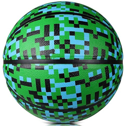 Official Rubber Basketball Outdoor Indoor Mens Basketball Ball Size 3/4/5/6/7 for Kids Youth Teen Boys and Girls Gift Ideas(Without Pump)