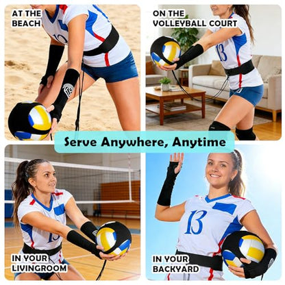 Volleyball Solo Training Set with Adjustable Rebound System – Serve, Set & Spike Practice Equipment for Youth, Teens & Adults