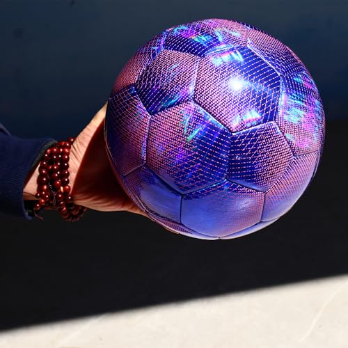 EVZOM Futsal Ball,Futsal Soccer Ball Size 4 for Adult Indoor Training(Purple)