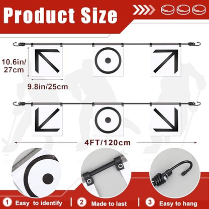 Outus 8 Pcs Hockey Shooting Net Targets for Hockey and Lacrosse Training Aid Lacrosse Goal Targets Tool and Training Equipment for Adult Goalie Practice Shot Accuracy Improving