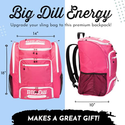 Big Dill Pickleball Backpack | Large Pickleball Bag with Shoe Compartment for 8+ Paddles & Accessories, Insulated Pocket