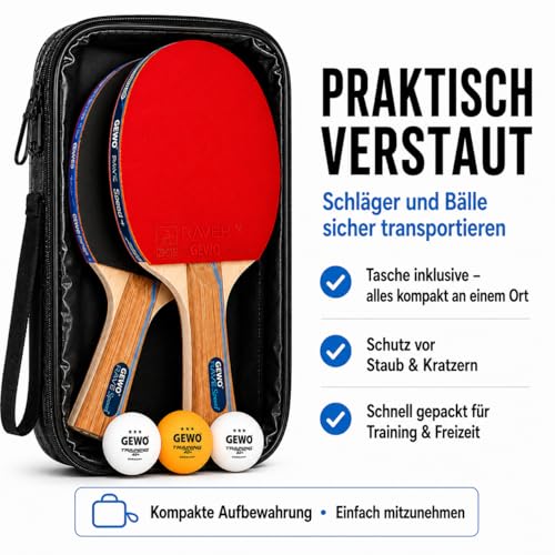 GEWO Rave Speed Pre-Table Tennis Racket Set