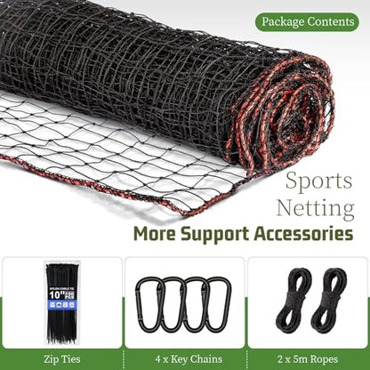 BaseGoal Baseball & Softball Backstop Nets, Heavy Duty Sports Practice Nets, Sports Netting Barrier,DIY Ball Net,Hitting Net for Baseball, Hockey, Soccer, LAX and More