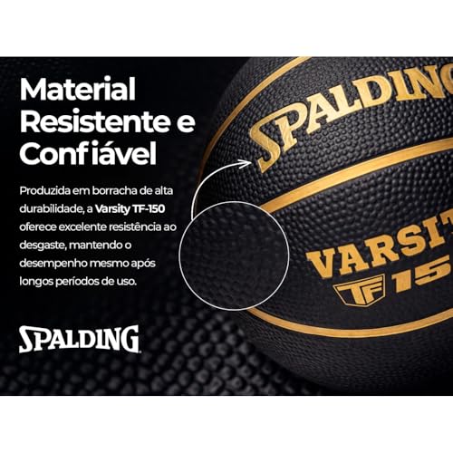 Spalding TF-150 Basketball Black-Gold Size 7 Outdoor