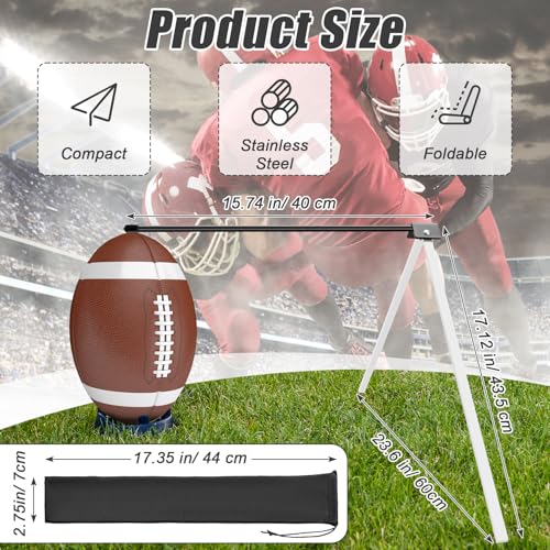 Football Kicking Tee Holder, Metal Football Kicking Stand for Field Goal Kickers Tee Stand, Foldable Field Goal Place Kicks Holder for Kickoff