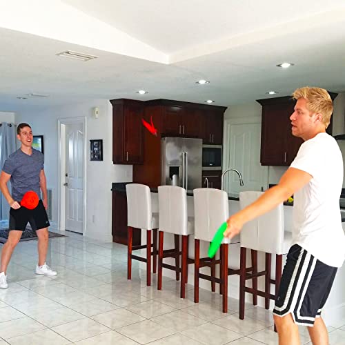 Jazzminton Variety Paddle Ball Game - Racquetball Set Wooden Beach Racket Games for Kids and Adults