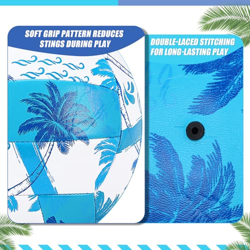 Jenaai 8.5 Inch Waterproof Water Volleyball for Pool with Pump All-Purpose Soft PU Beach Volleyball for Adults Swimming Pool Summer Game Accessories Outdoor and Indoor