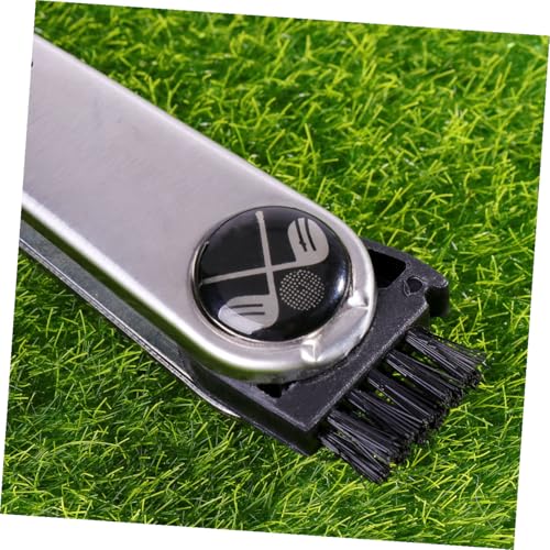 6 in 1 Golf Multifunctional Divot Repair Tool Set Stainless Steel Gadget with Ball Marker Groove Cleaner and Keychain for Golfers Portable Accessory for Course Maintenance