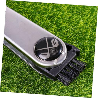 6 in 1 Golf Multifunctional Divot Repair Tool Set Stainless Steel Gadget with Ball Marker Groove Cleaner and Keychain for Golfers Portable Accessory for Course Maintenance