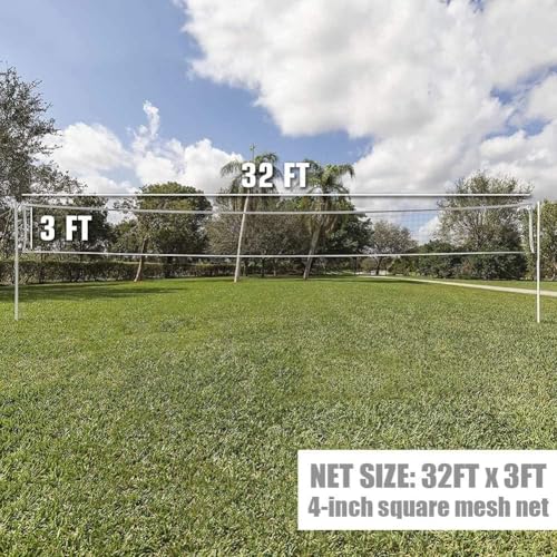 Professional Volleyball Net,Pool Volleyball Net with Aircraft Wire Rope, 32 FT x 3 FT, for Indoor and Outdoor