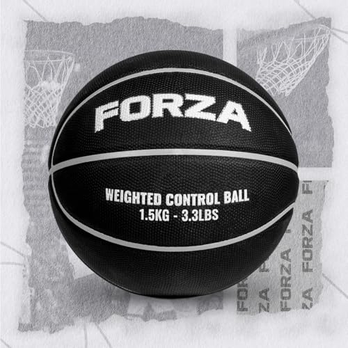 FORZA Weighted Control Training Basketballs [Size 7 ] | Improve Dribbling, Speed & Strength - 3 Weight Options: 2.2lbs, 3.3lbs or 4.4lbs - style: 3.3lbs