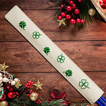 Golf Alignment Stick Cover Case Holder Hold at Least 3 Sticks Lucky Clover Pattern Design