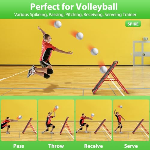 Baseball Rebounder Net, Metal Frame & High-Tension PE Net, Lacrosse Bounce Back PracticeTraining Equipment, Adjustable Softball Pitchback Net, Perfect for Improving Balls Training Skills - color: Red