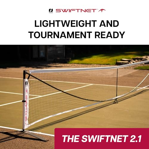 Swiftnet 2.1 Portable Pickleball net System - Durable and Lightweight Pickle Ball Net for Indoor and Outdoor Use Pickleball Nets for Competitive and Recreational Play