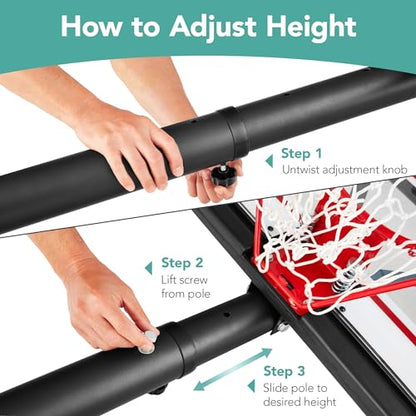 Best Choice Products 10ft Regulation Basketball Hoop, Height Adjustable Outdoor Goal w/Shock Absorbent Rim, Base Gel, 2 Wheels - style: Clear