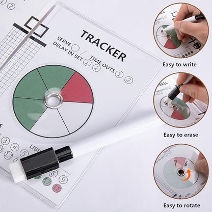 RunNico 2Pcs Volleyball Trackers,Portable Volleyball Rotation Trackers with Marker,Sport Volleyball Rotation Trackers for Strategy Techniques Officials Referees and Coaches