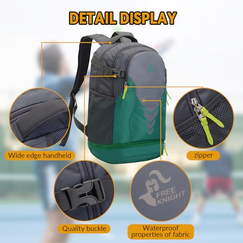 Bseash 35L Basketball Backpack, Large Sports Bag with Separate Ball compartment, for Basketball Soccer Volleyball Hiking Travel - color: Green