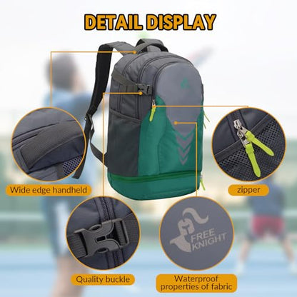 Bseash 35L Basketball Backpack, Large Sports Bag with Separate Ball compartment, for Basketball Soccer Volleyball Hiking Travel - color: Green
