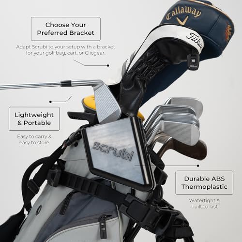 Scrubi Golf Club Cleaner for Your Golf Bag - Compact & Efficient Cleaning Tool for Golf Clubs – Easy to Use & Waterproof Design – Includes Strong Nylon Brush – Perfect for Irons