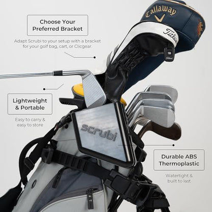 Scrubi Golf Club Cleaner for Your Golf Bag - Compact & Efficient Cleaning Tool for Golf Clubs – Easy to Use & Waterproof Design – Includes Strong Nylon Brush – Perfect for Irons